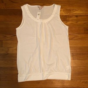 Banana Republic white sleeveless T-shirt Large NWT